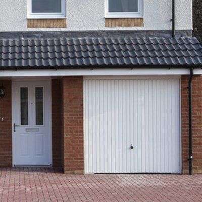 white garage door